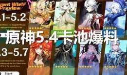 原神4卡池爆料最新消息,神秘新角色与强力武器即将登场！
